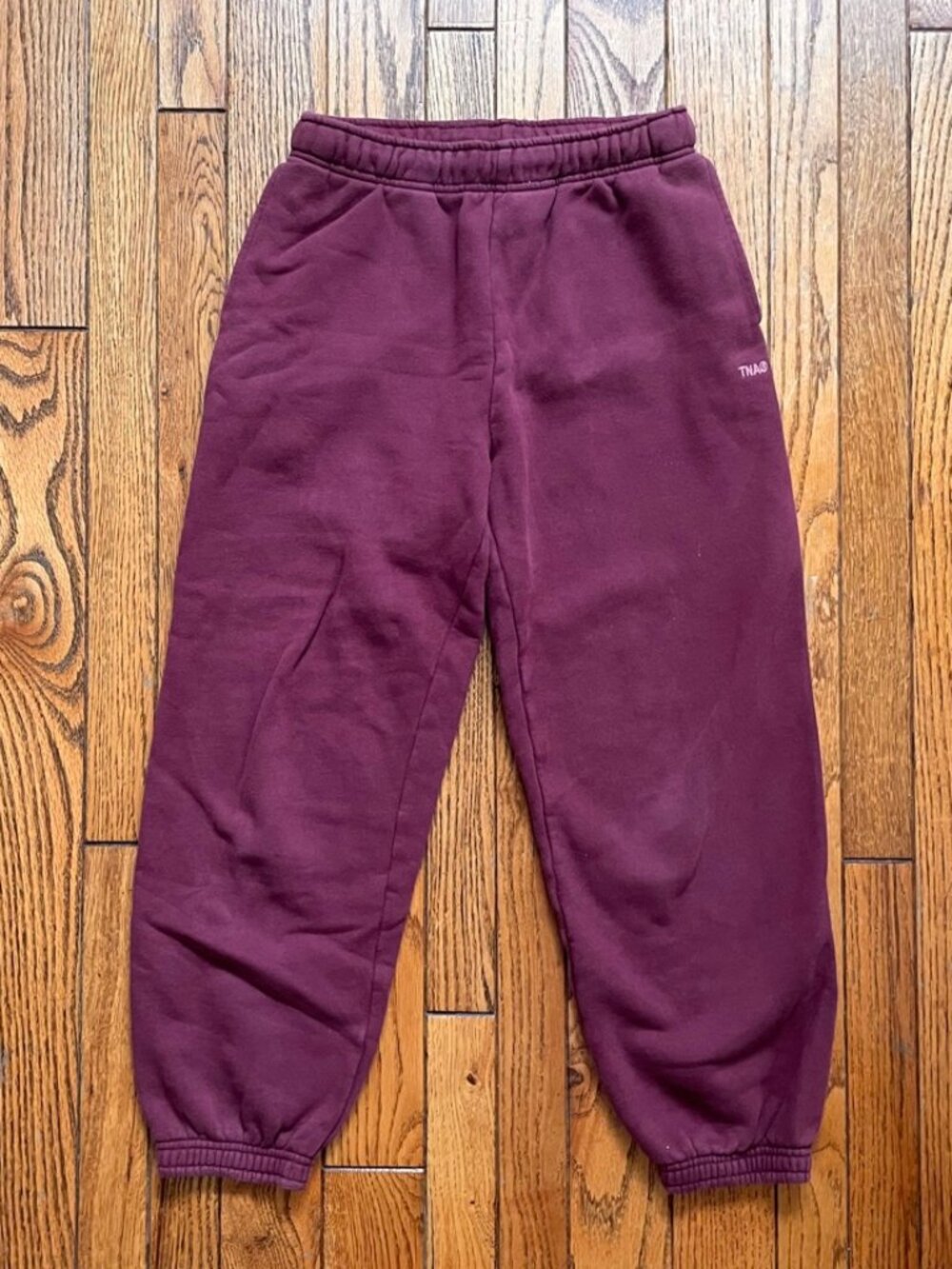Aritzia TNA Sweatfleece Cozy Fleece Mega Fit Plum 2XS